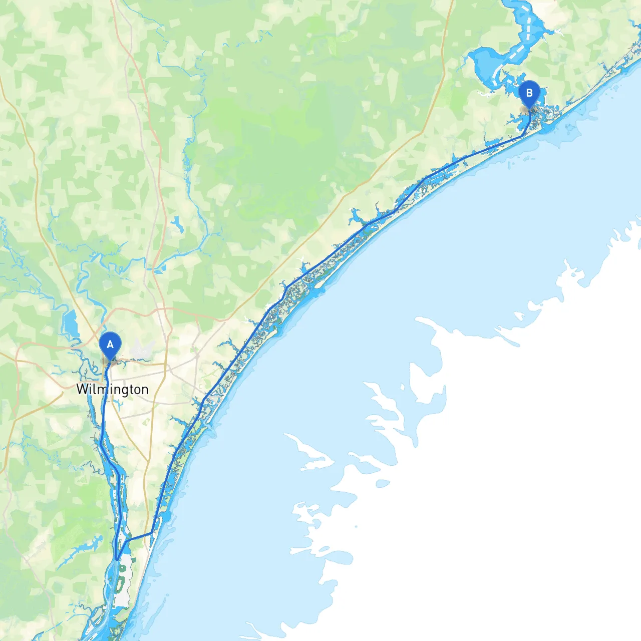 Wilmington to Sneads Ferry