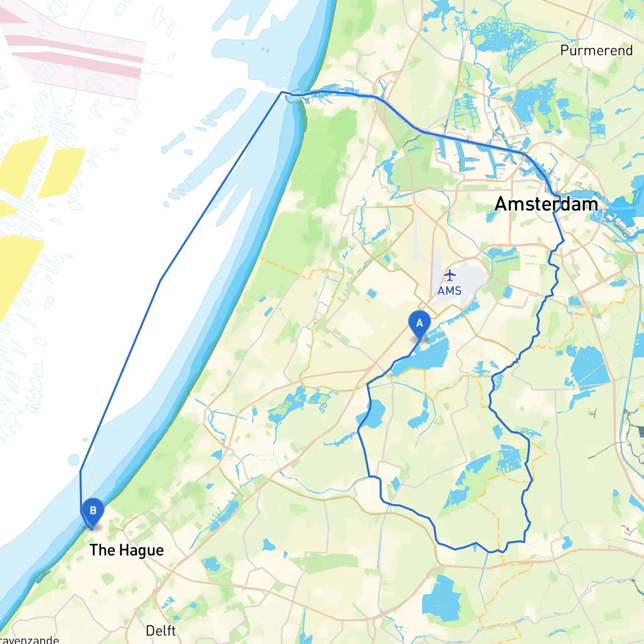 Aalsmeer to Den Haag