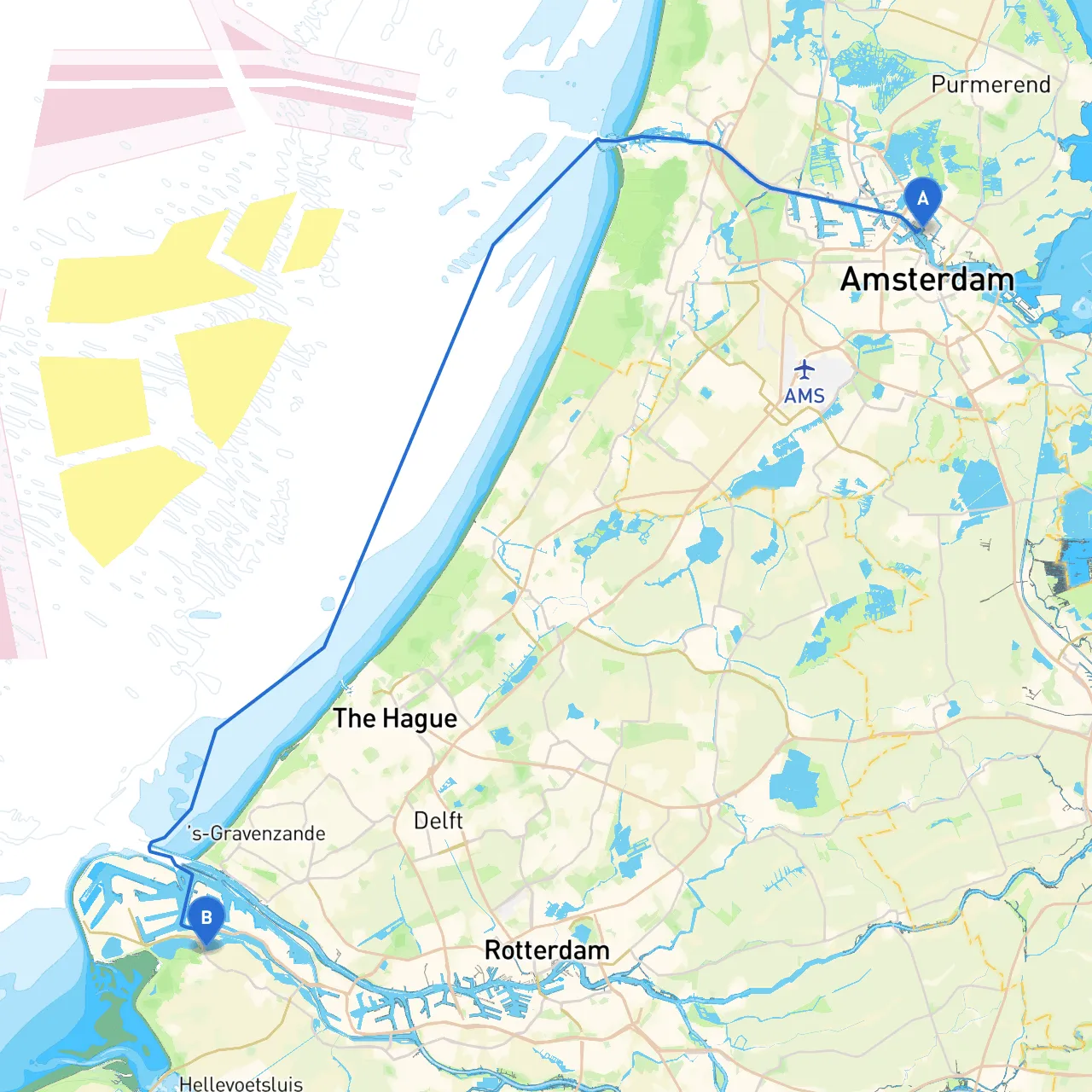 Amsterdam to Oostvoorne