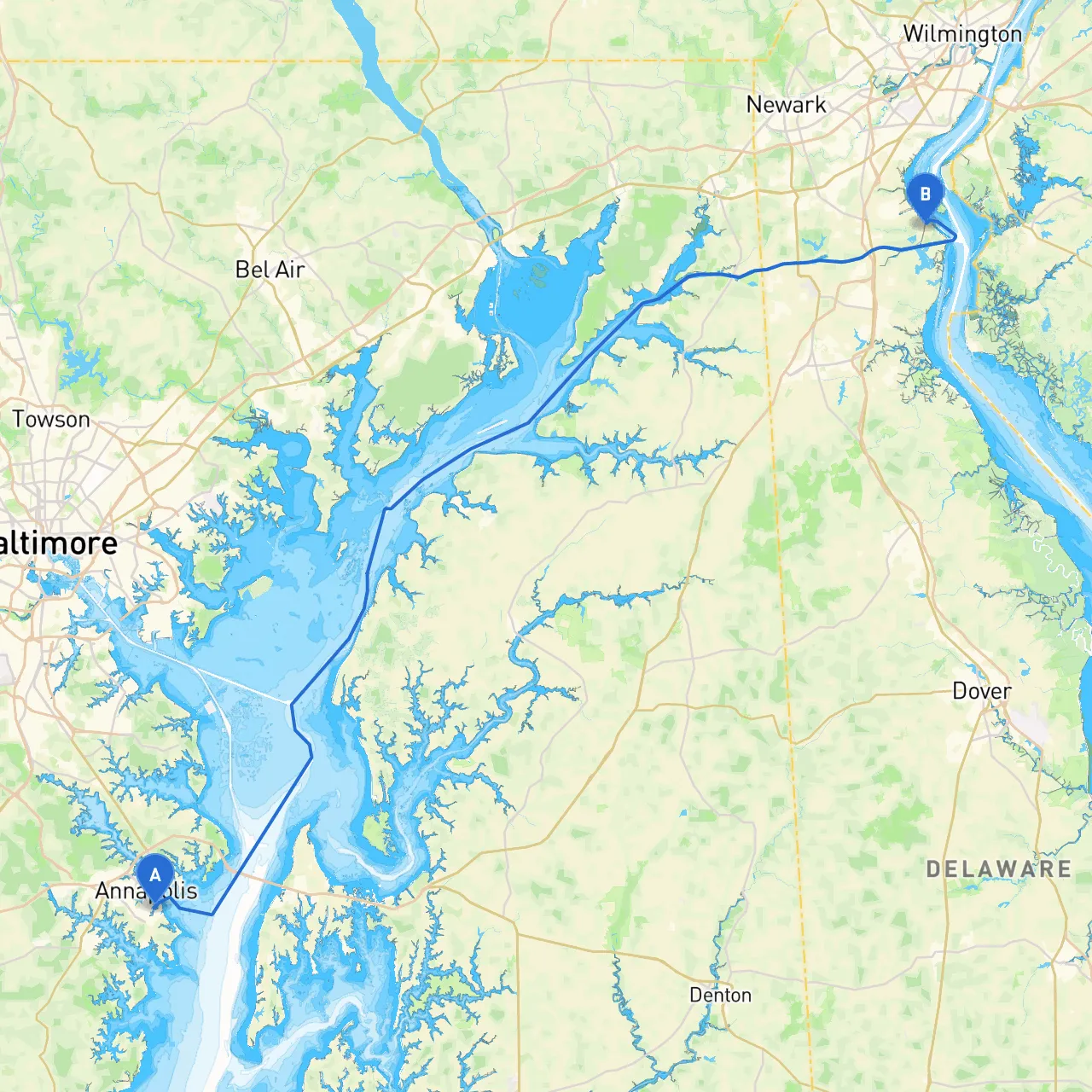 Annapolis to Delaware City