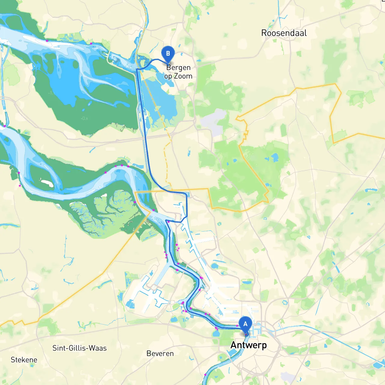 Antwerpen to Bergen op Zoom