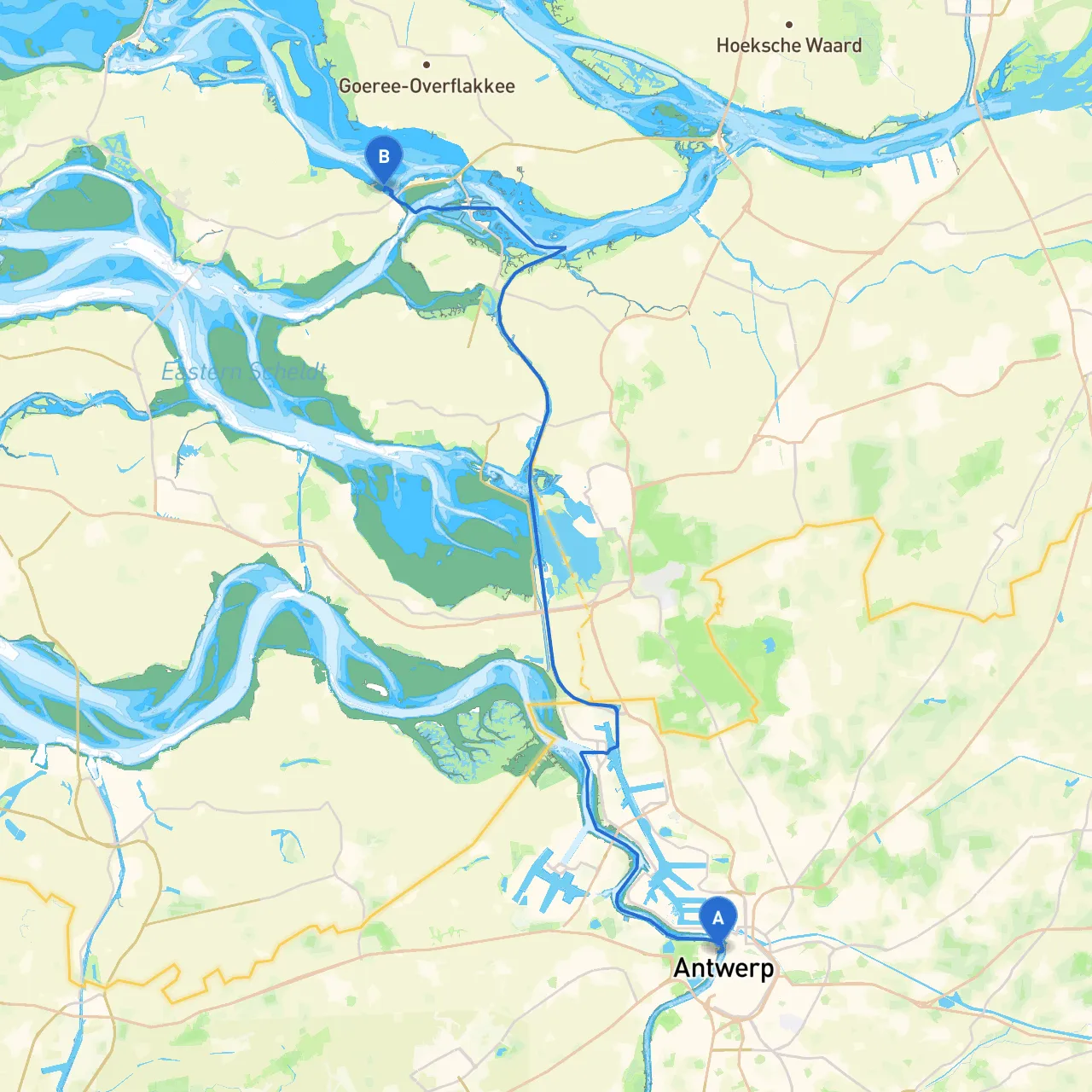 Antwerpen to Bruinisse