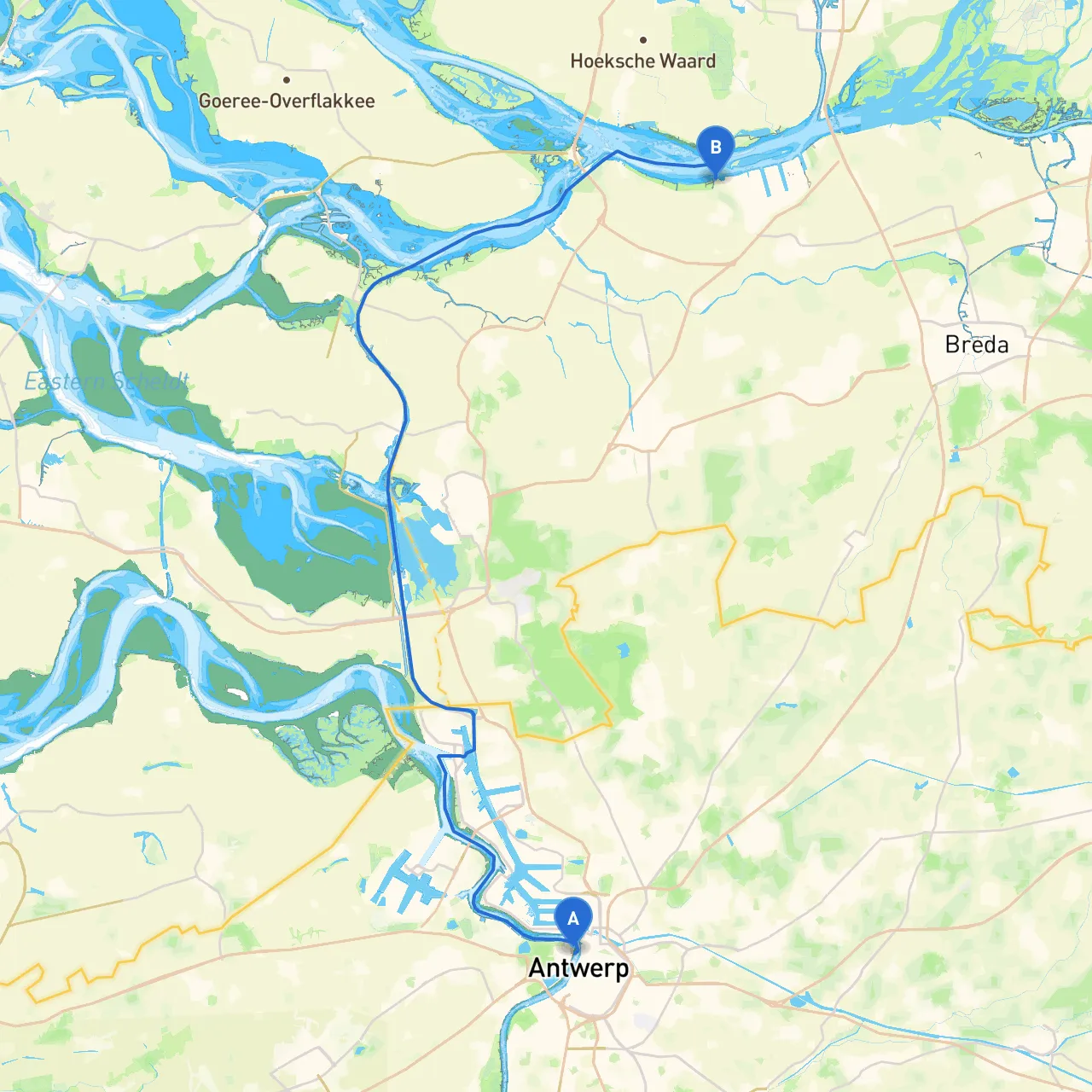 Antwerpen to Klundert