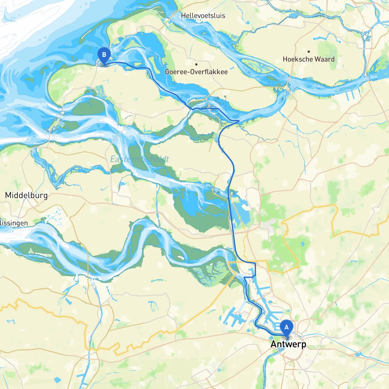 Antwerpen to Scharendijke