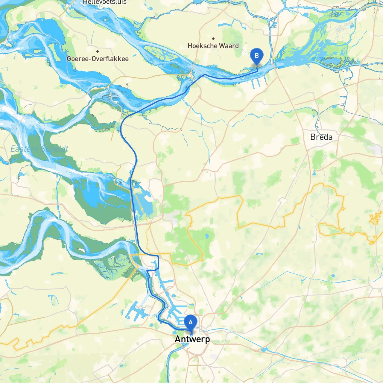 Antwerpen to Strijensas