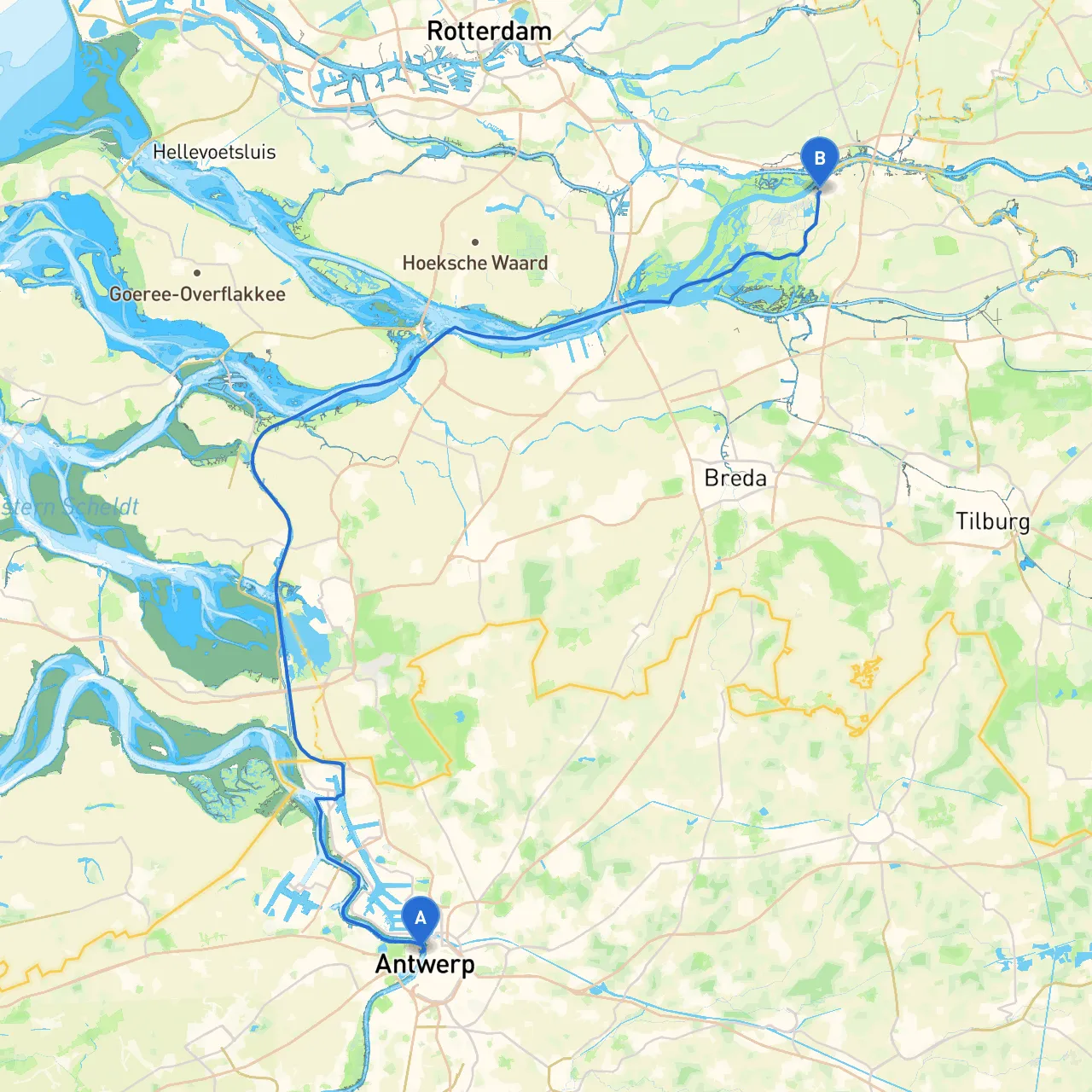 Antwerpen to Werkendam