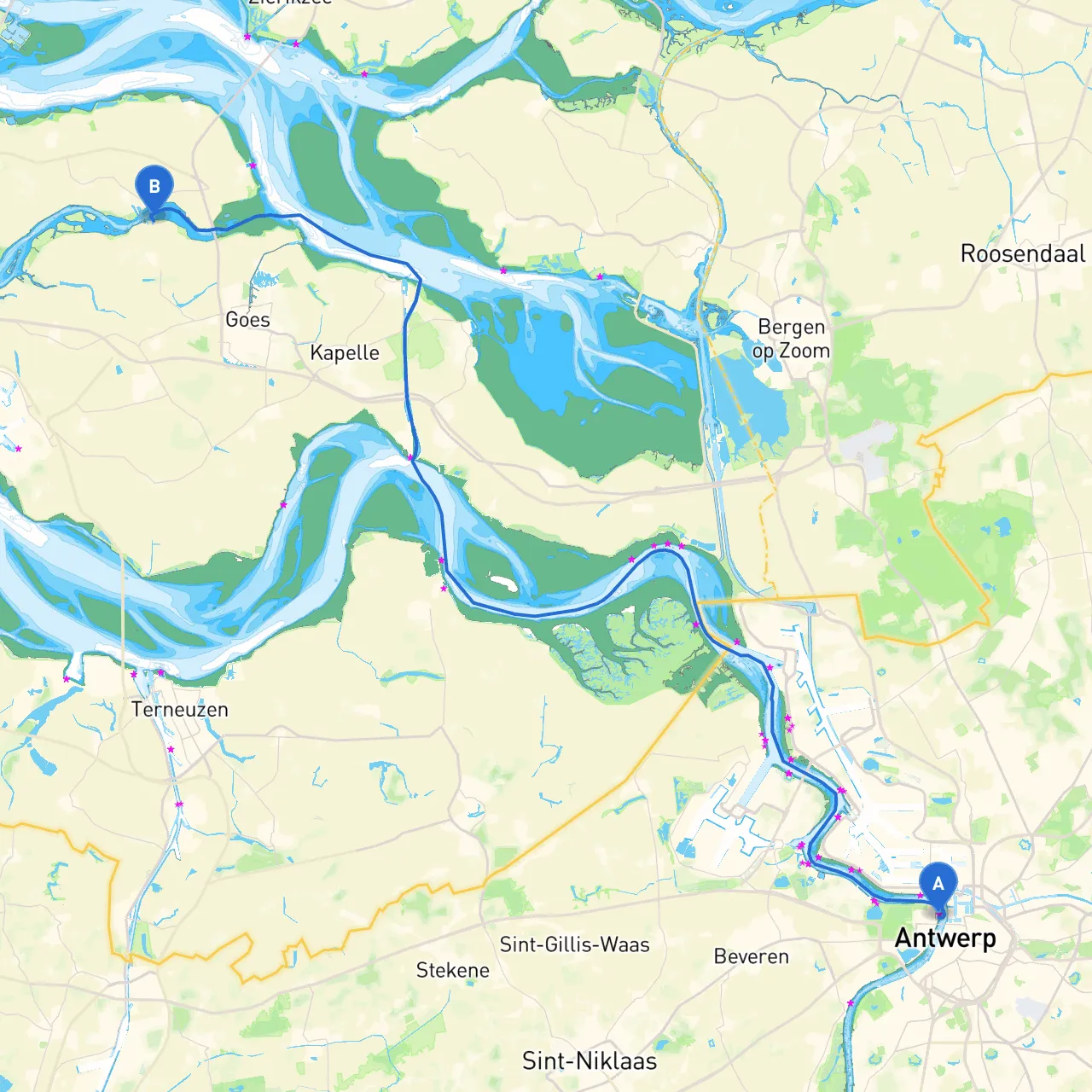 Antwerpen to Wolphaartsdijk