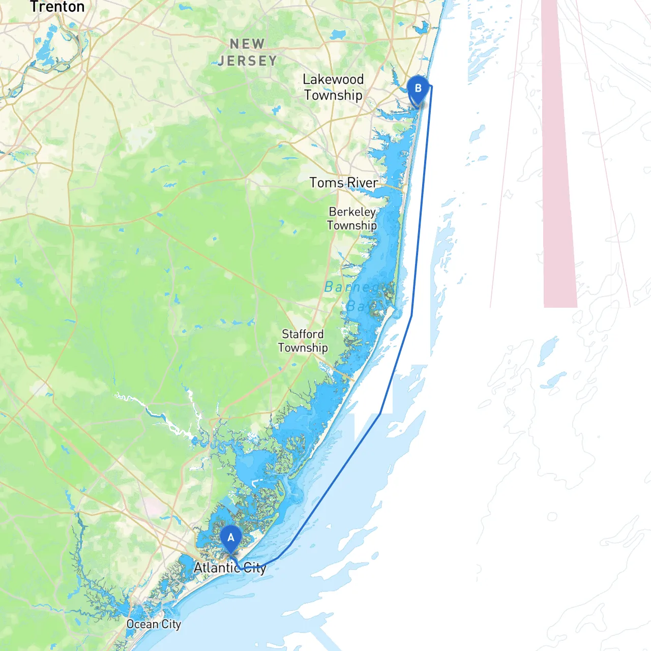 Atlantic City to Bay Head