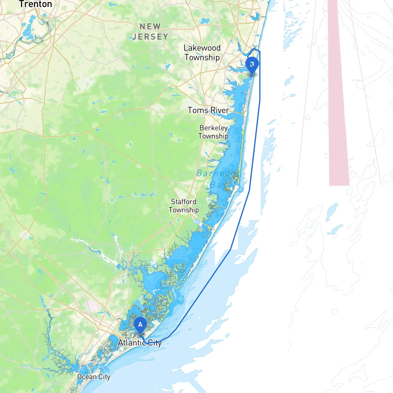 Atlantic City to Mantoloking