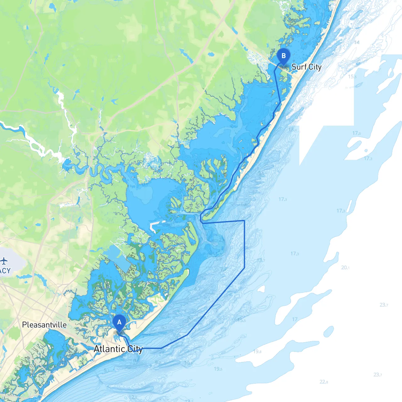 Atlantic City to Manahawkin