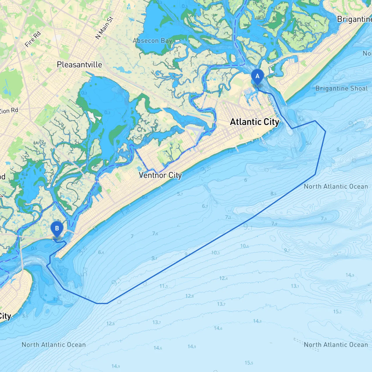 Atlantic City to Longport