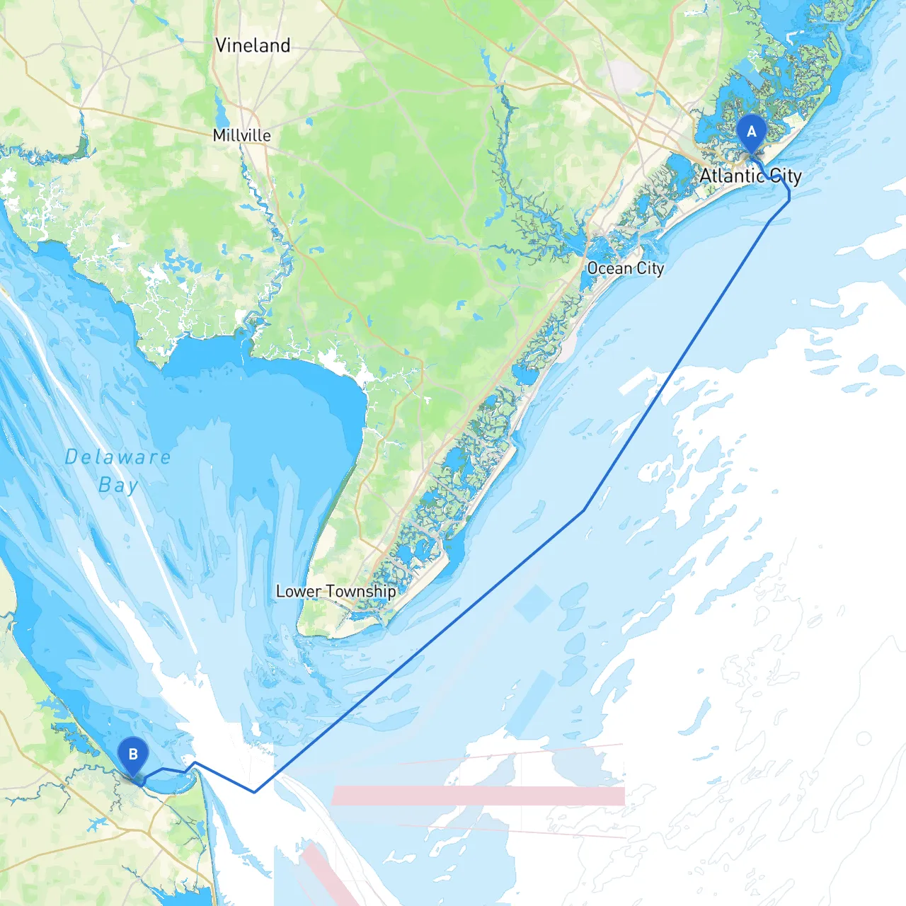 Atlantic City to Lewes