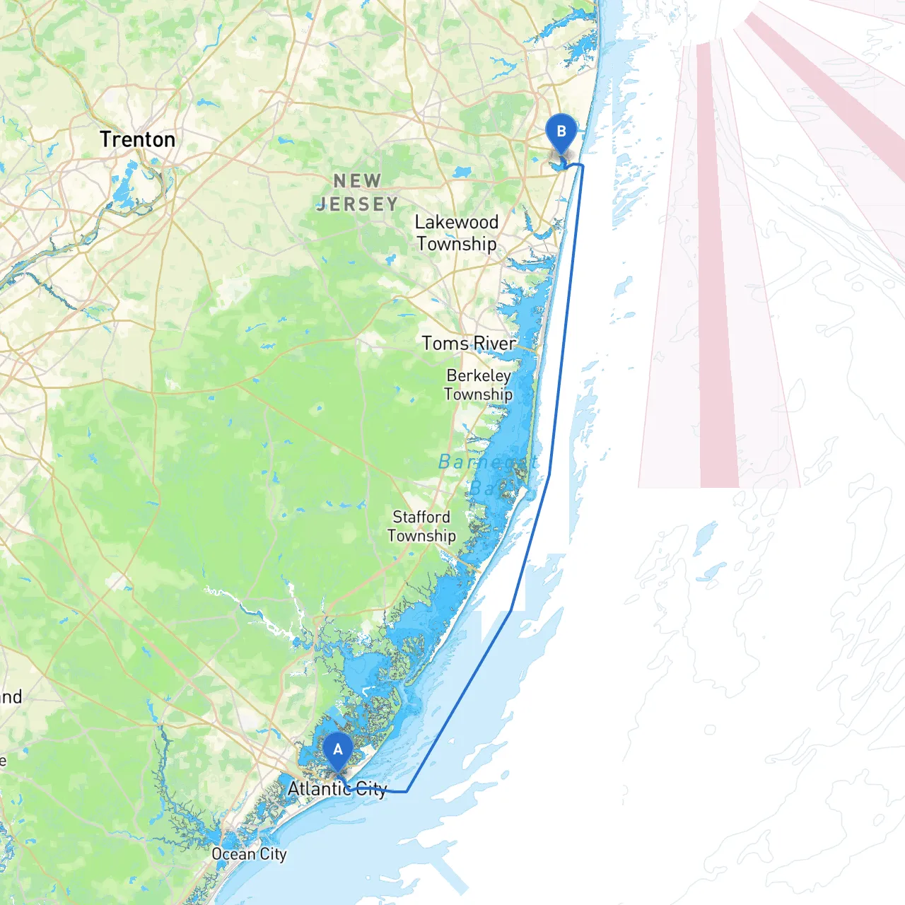 Atlantic City to Neptune Township