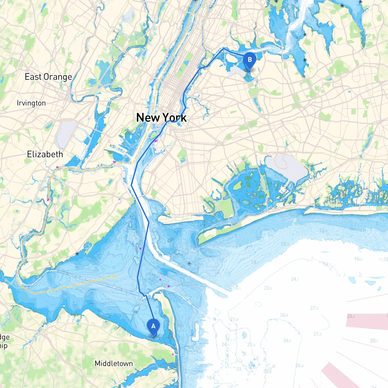 Atlantic Highlands to City of New York