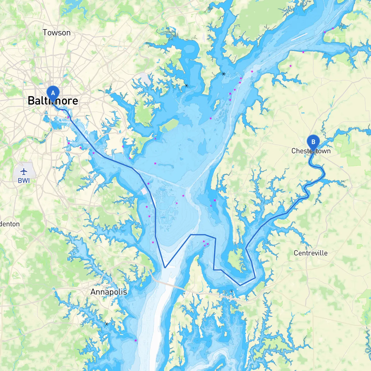 Baltimore to Chestertown