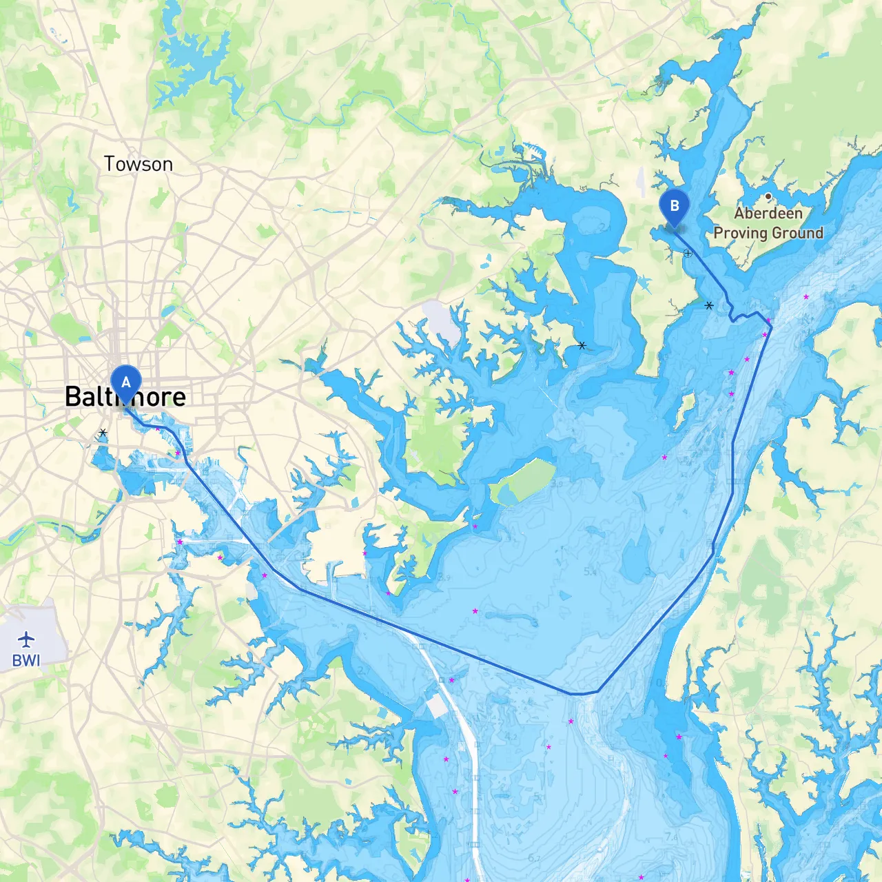 Baltimore to Edgewood