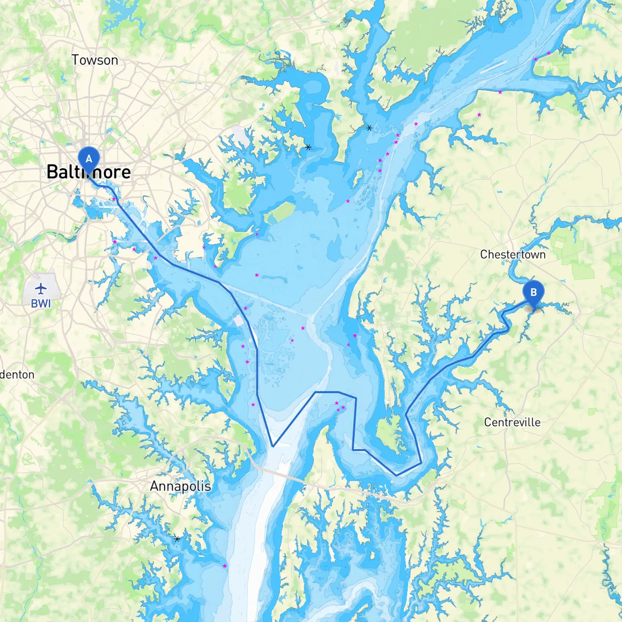 Baltimore to Church Hill