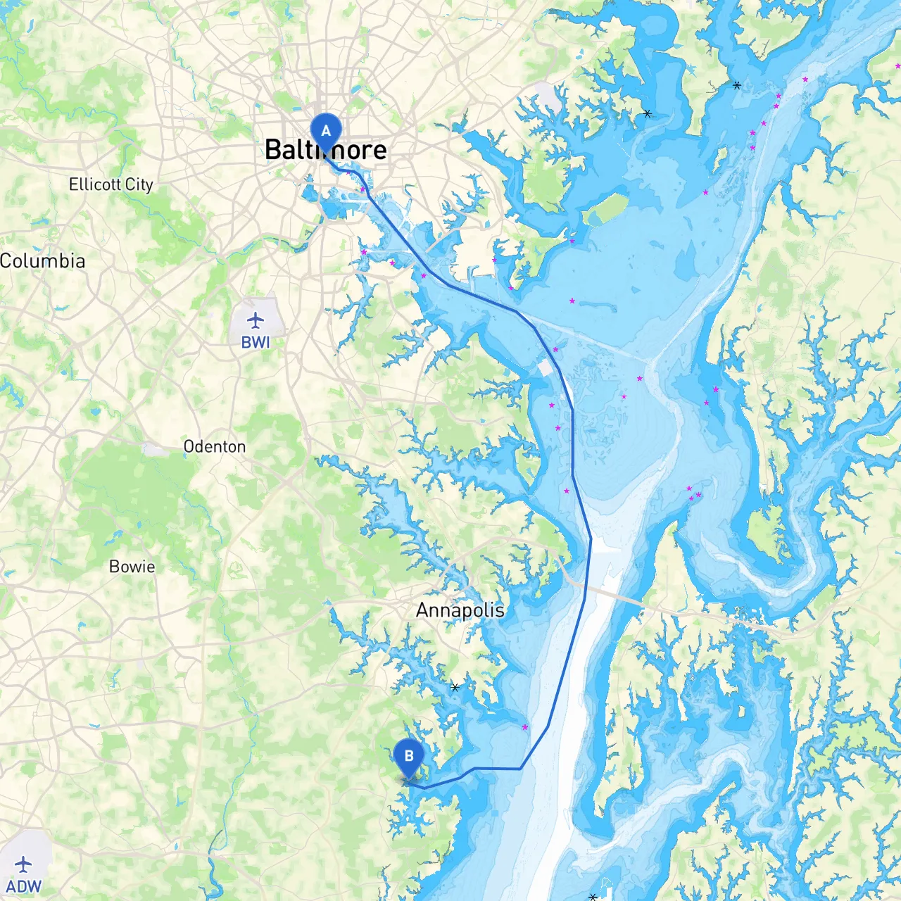 Baltimore to Galesville