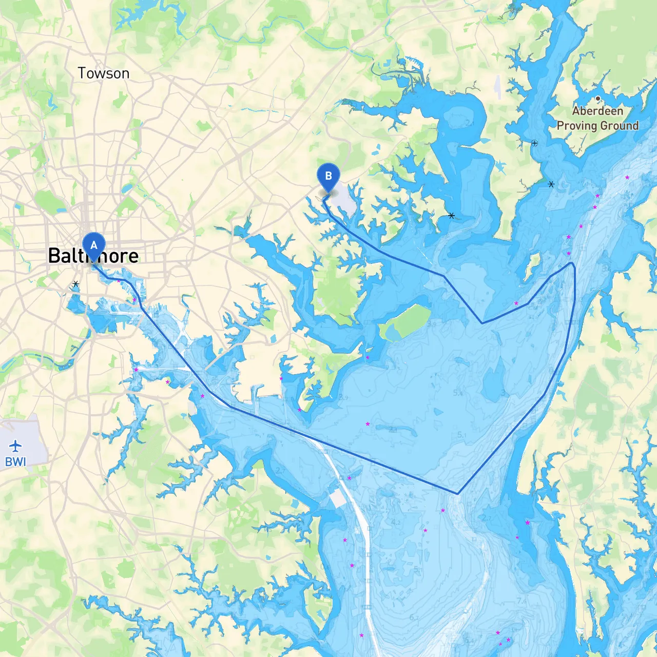 Baltimore to Middle River