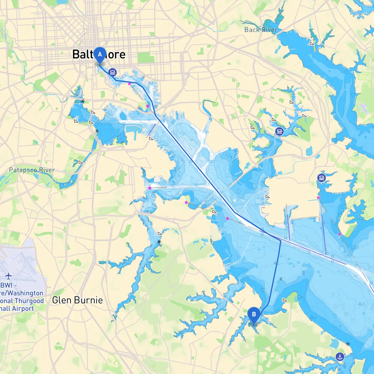 Baltimore to Riviera Beach