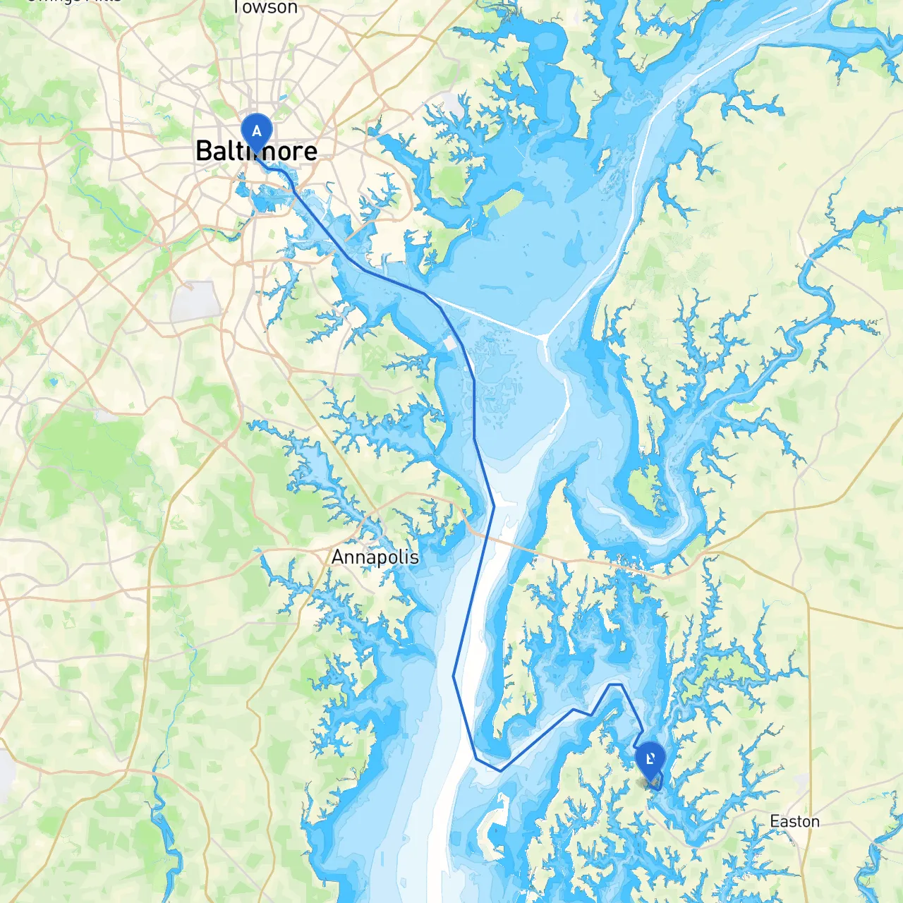 Baltimore to Saint Michaels