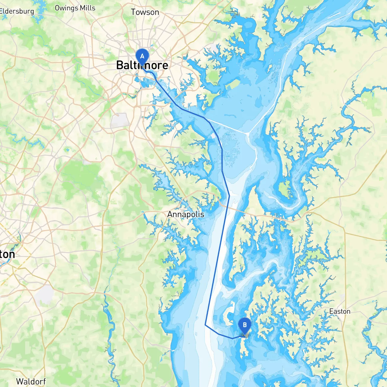 Baltimore to Tilghman
