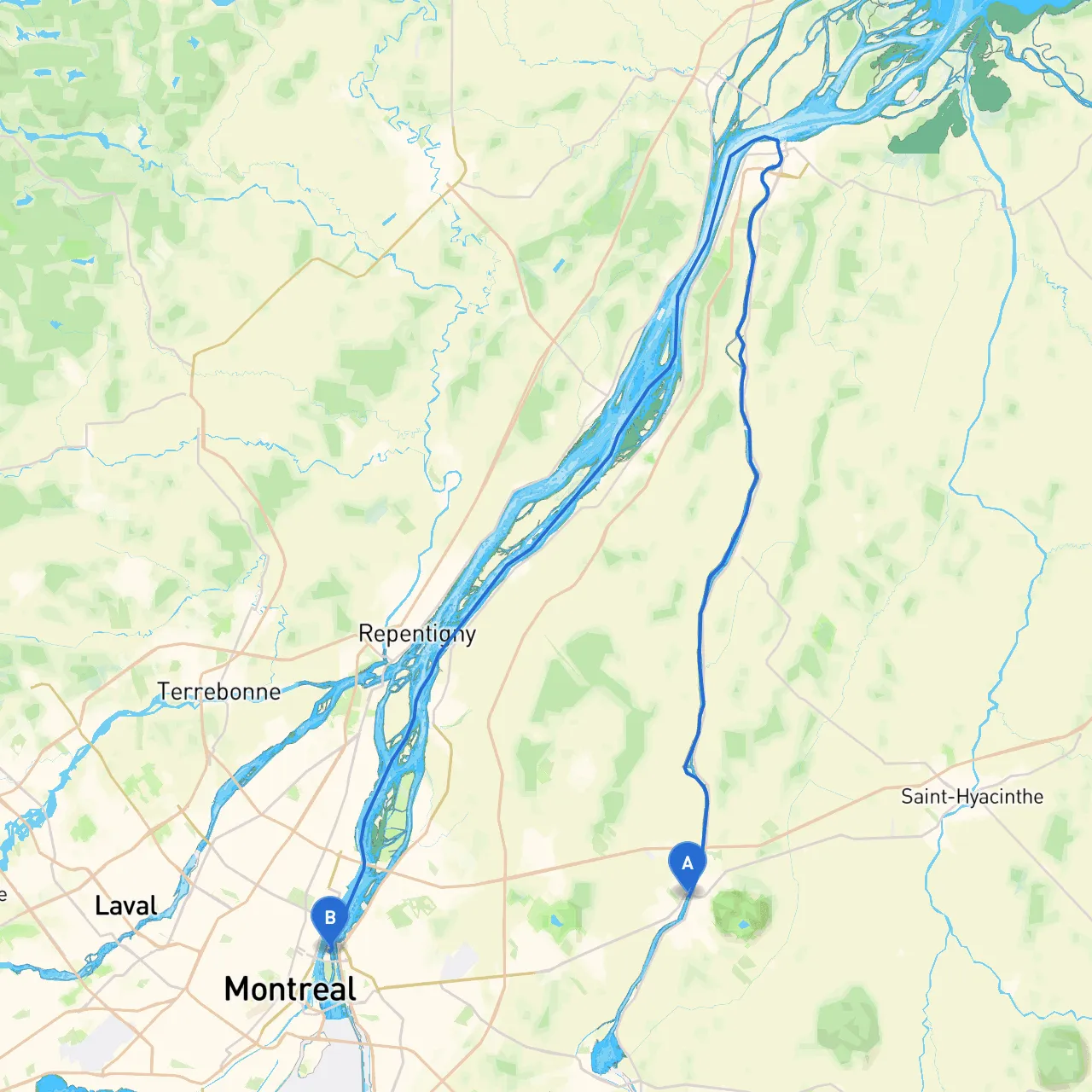 Beloeil to Montréal