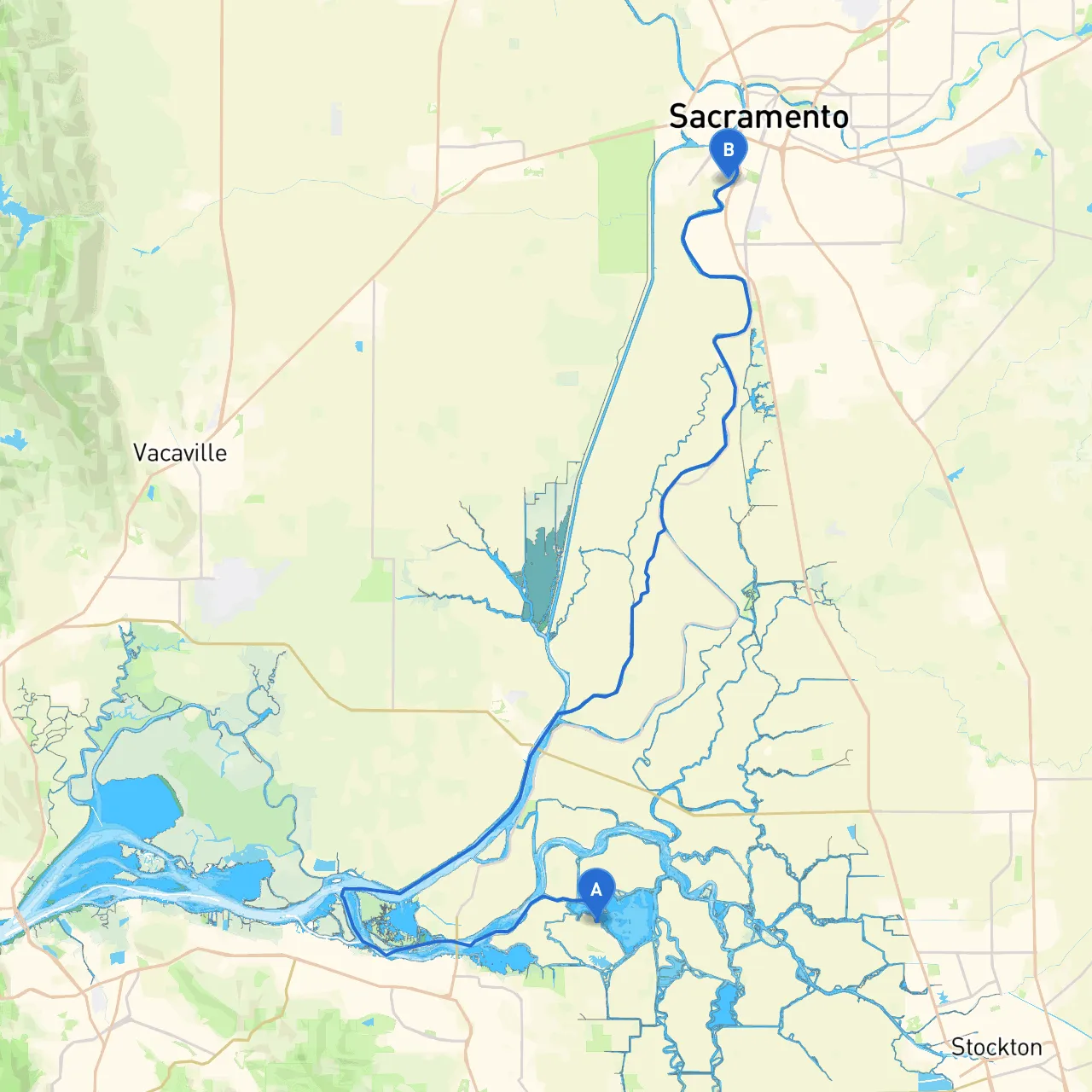 Bethel Island to West Sacramento