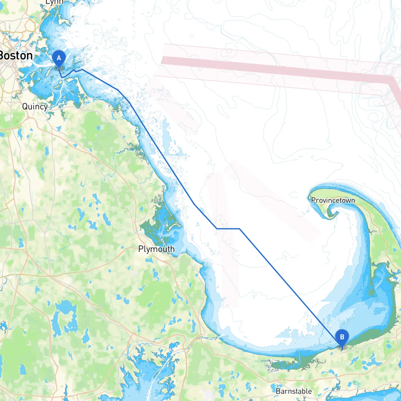 Boston to South Dennis