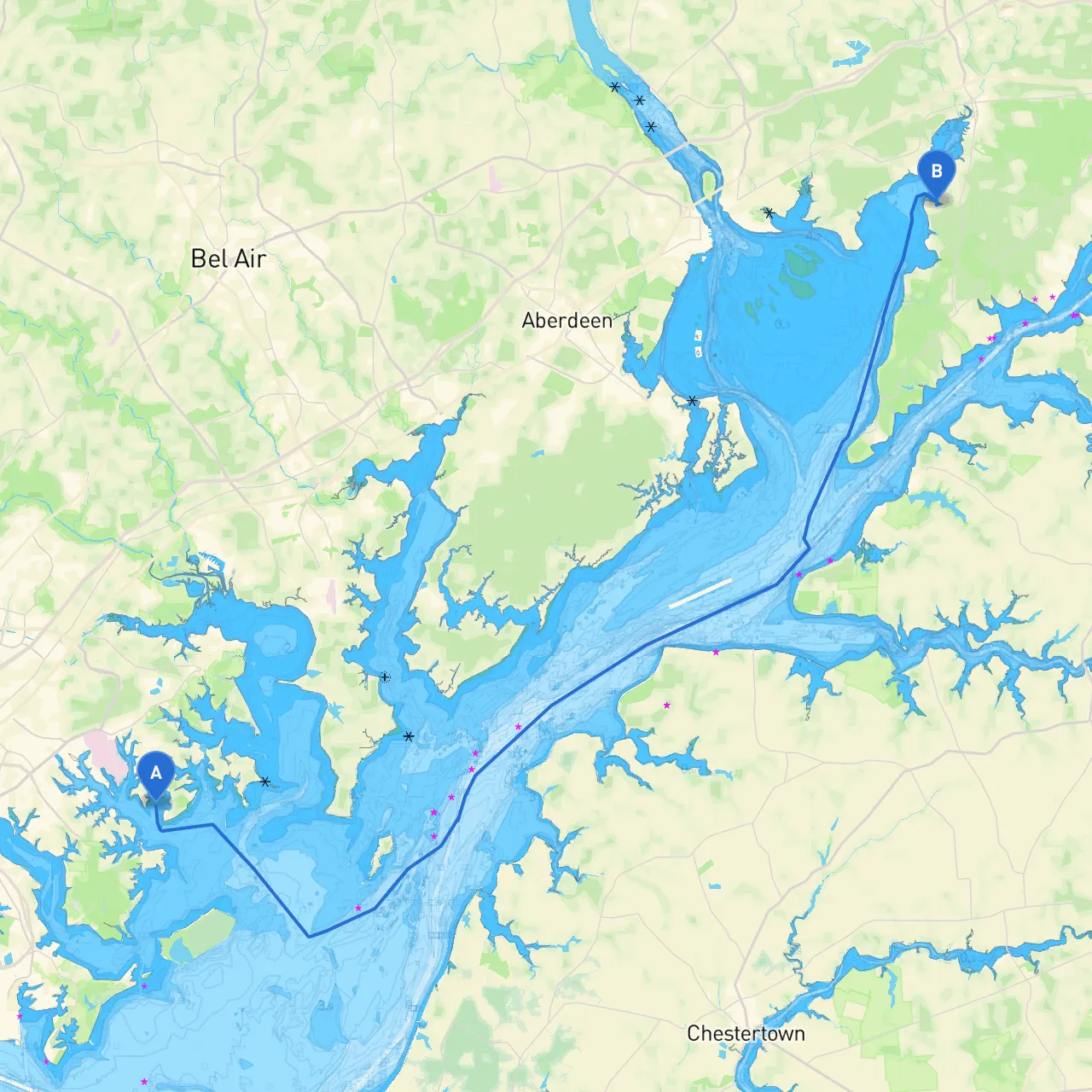 Bowleys Quarters to North East