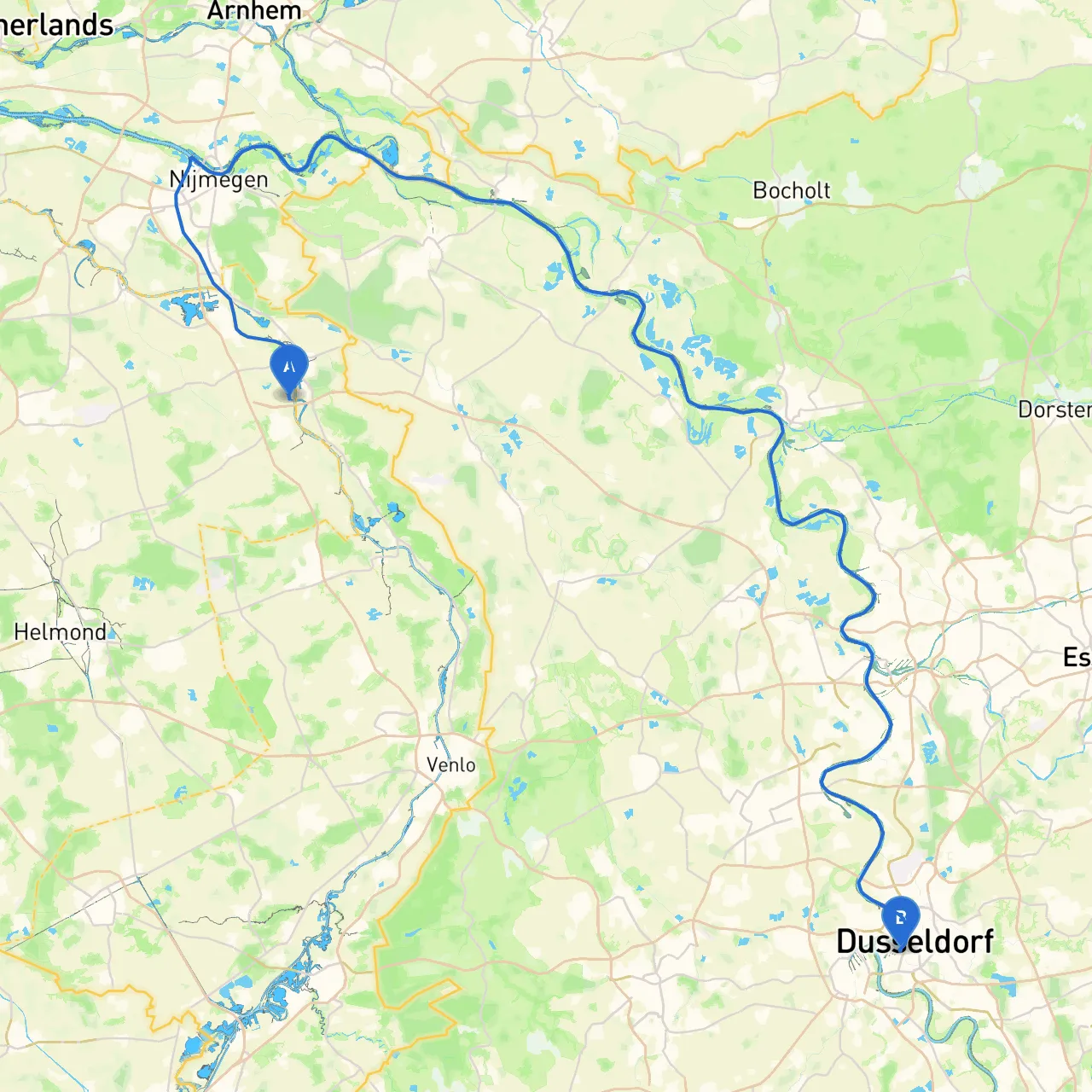 Boxmeer to Düsseldorf