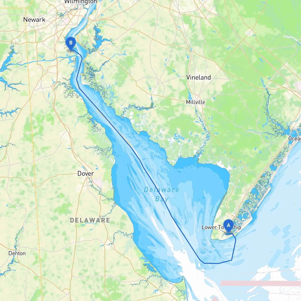 Cape May to Delaware City