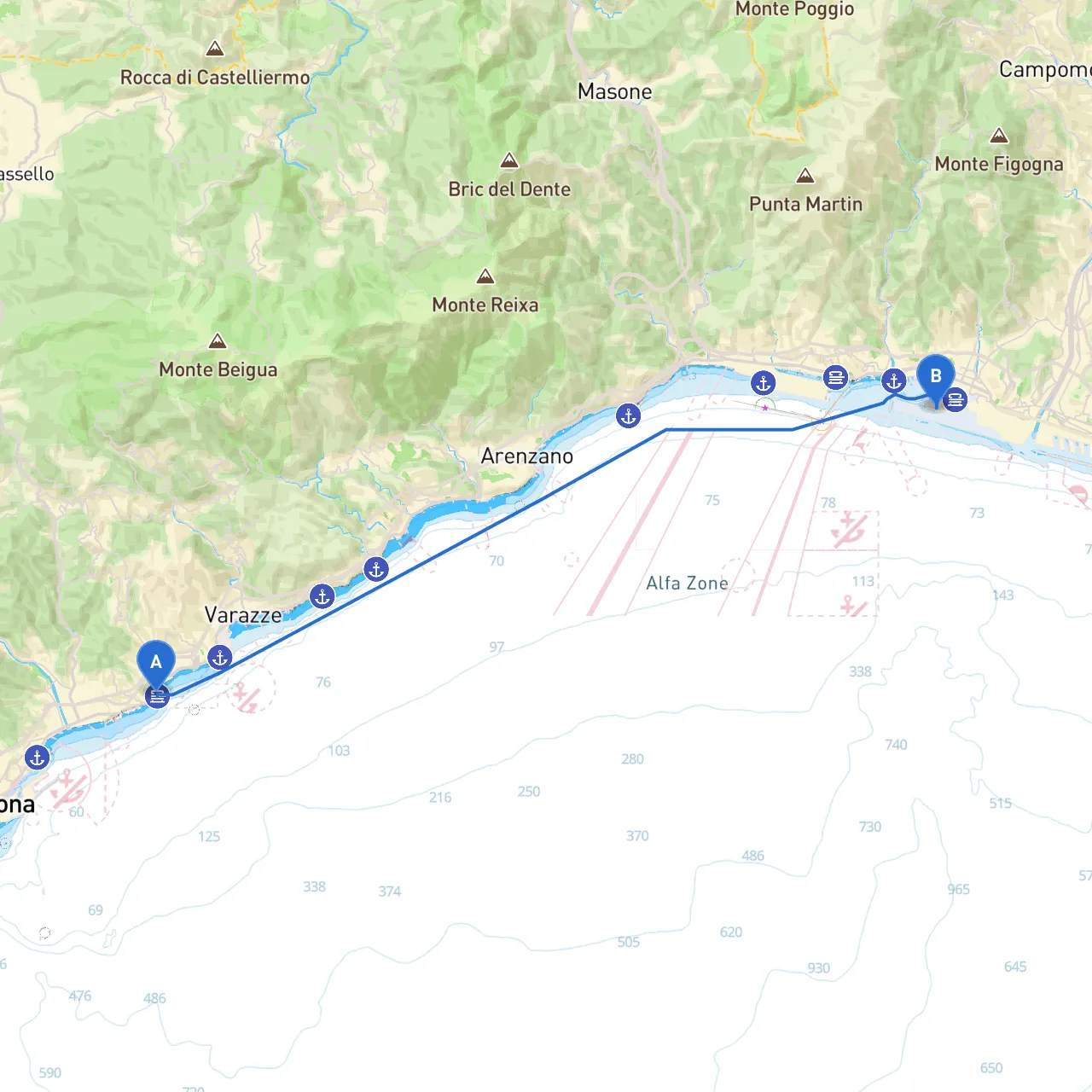 Celle Ligure to Genova