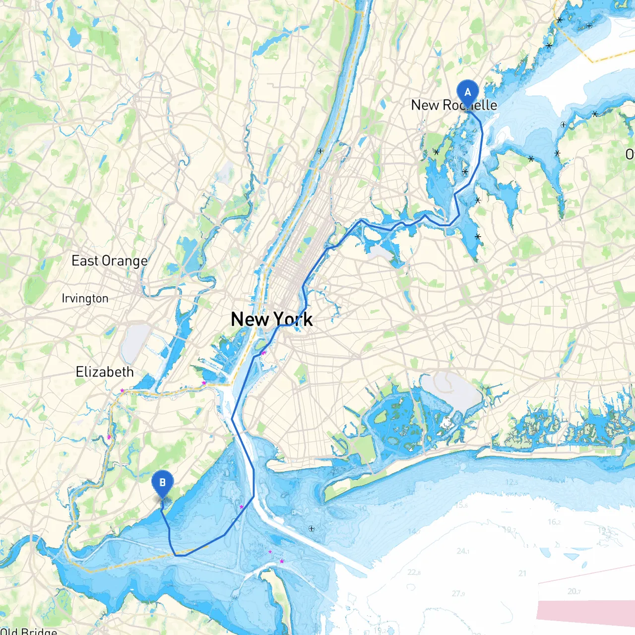 City of New Rochelle to Staten Island
