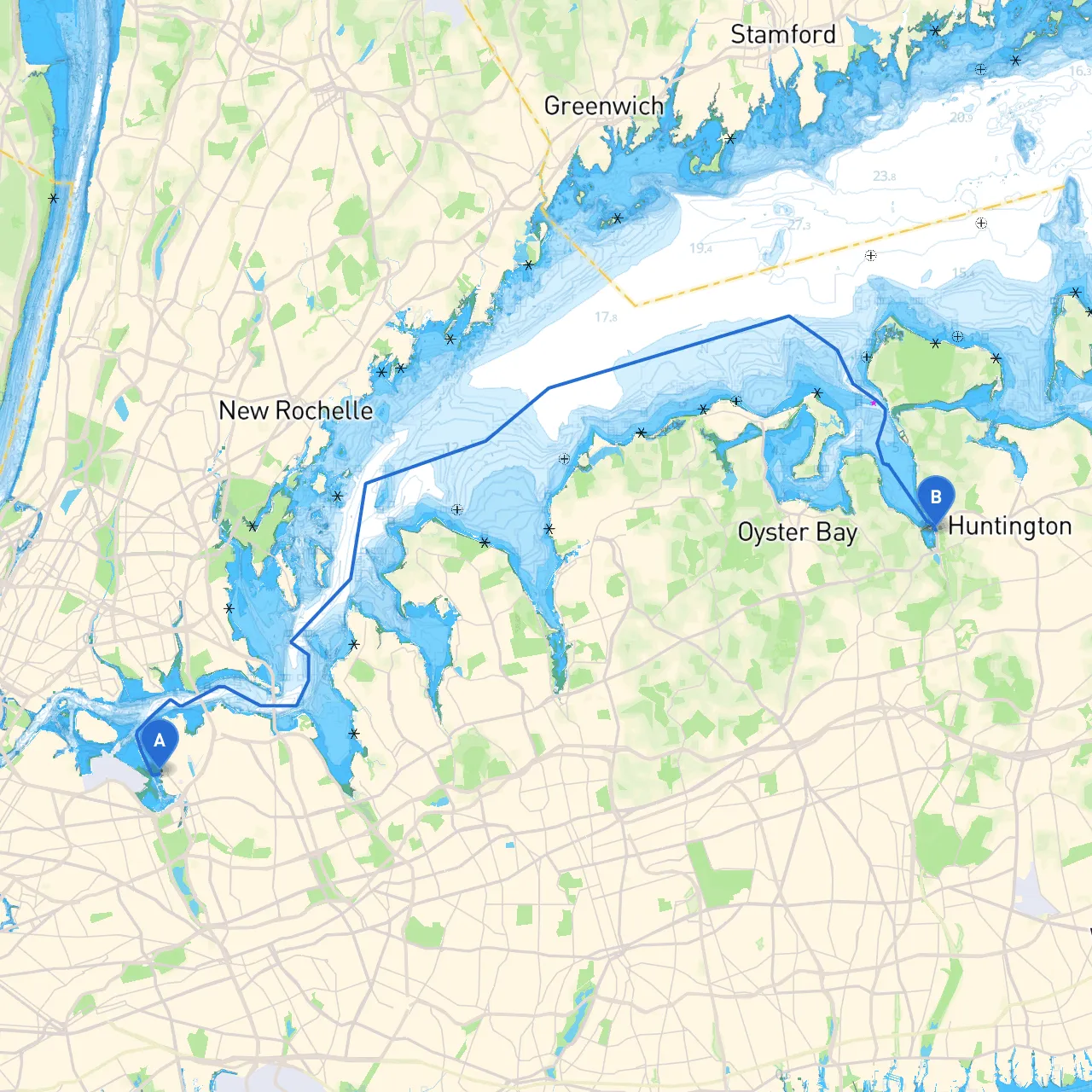 City of New York to Cold Spring Harbor
