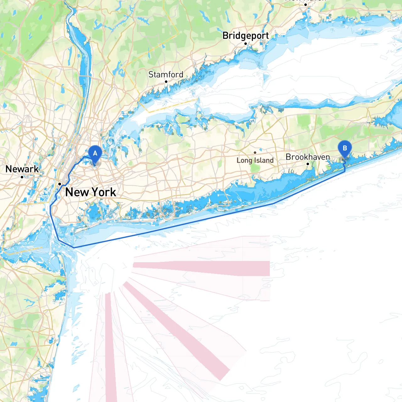 City of New York to East Moriches