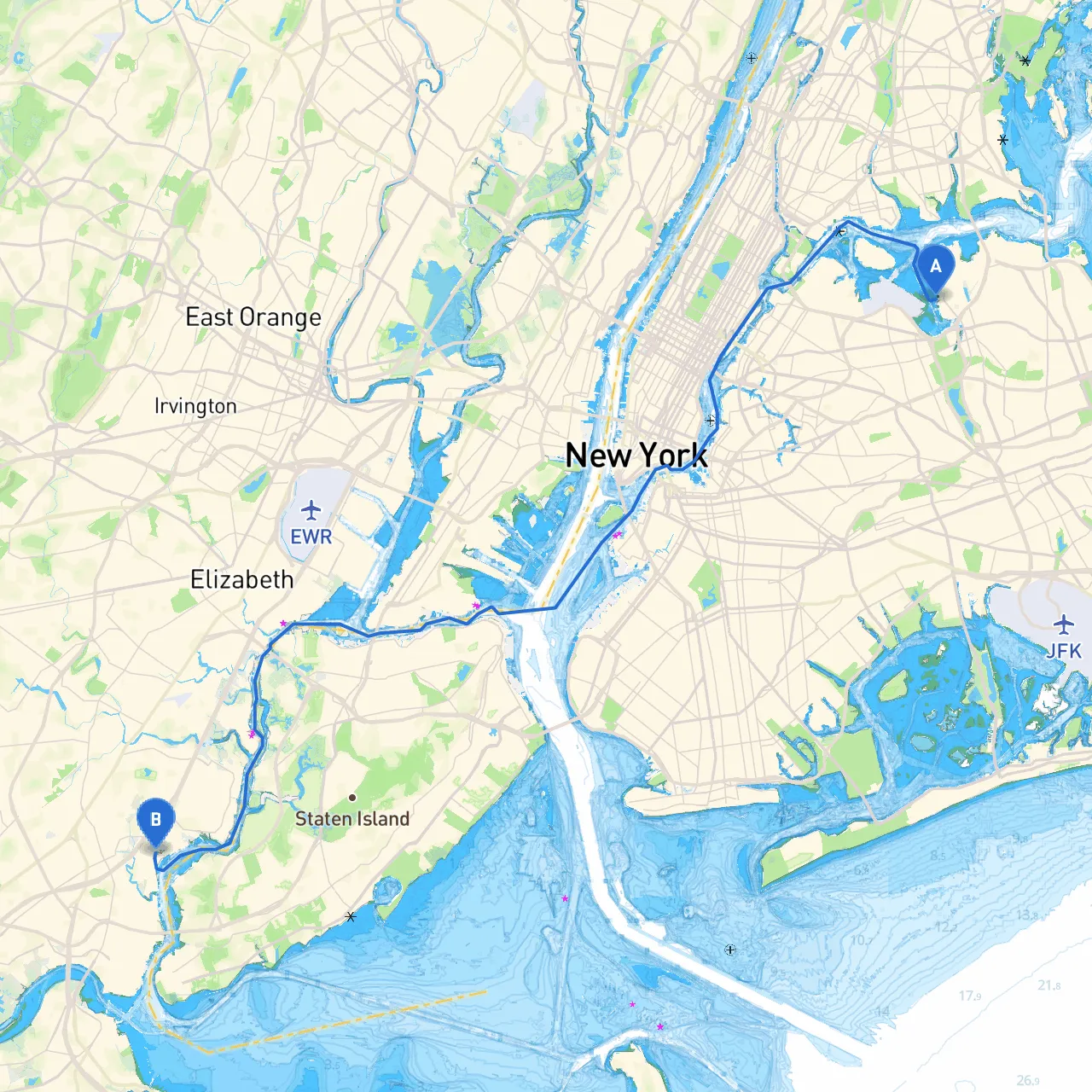 City of New York to Sewaren