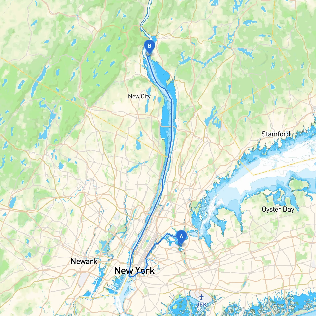 City of New York to Verplanck