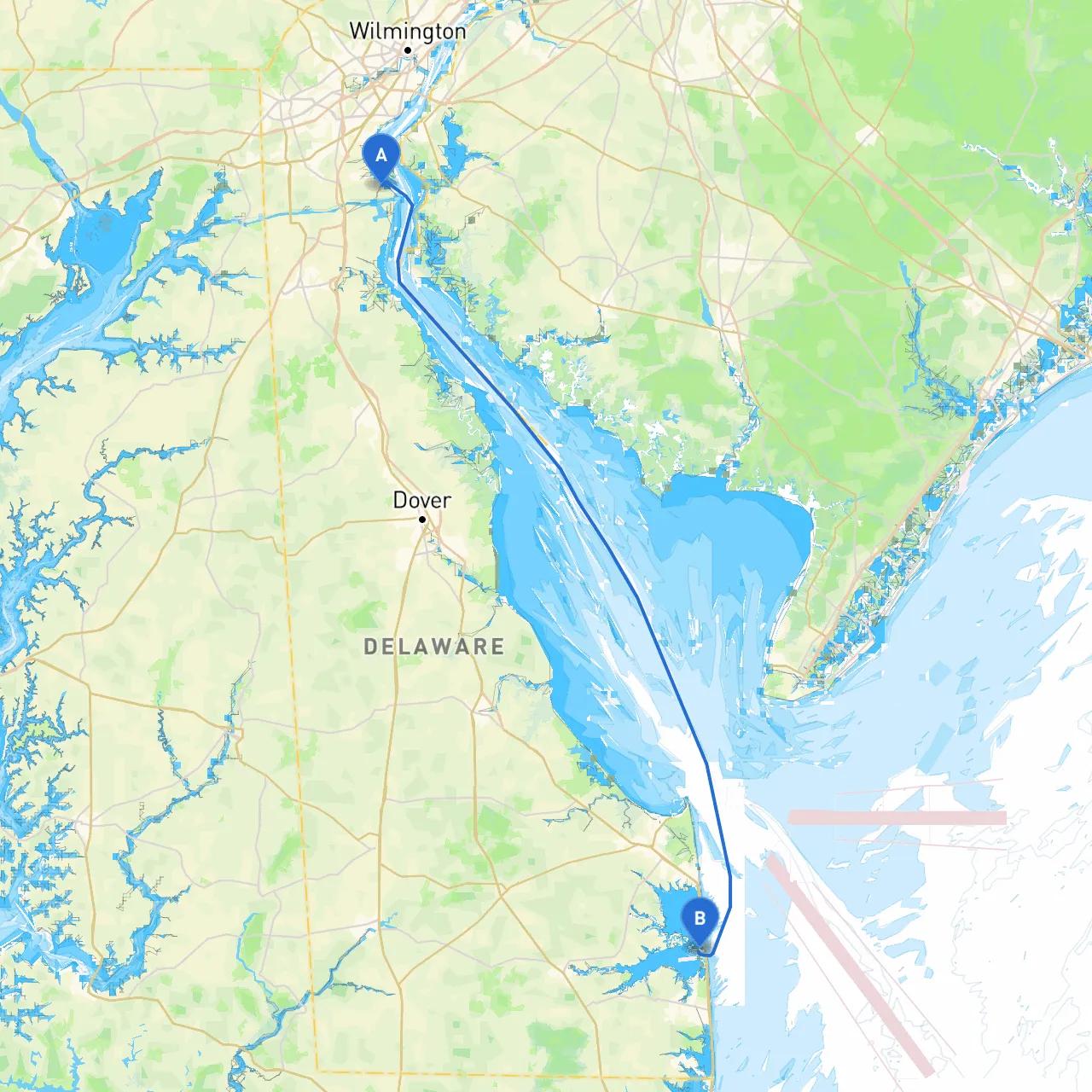 Delaware City to Rehoboth Beach