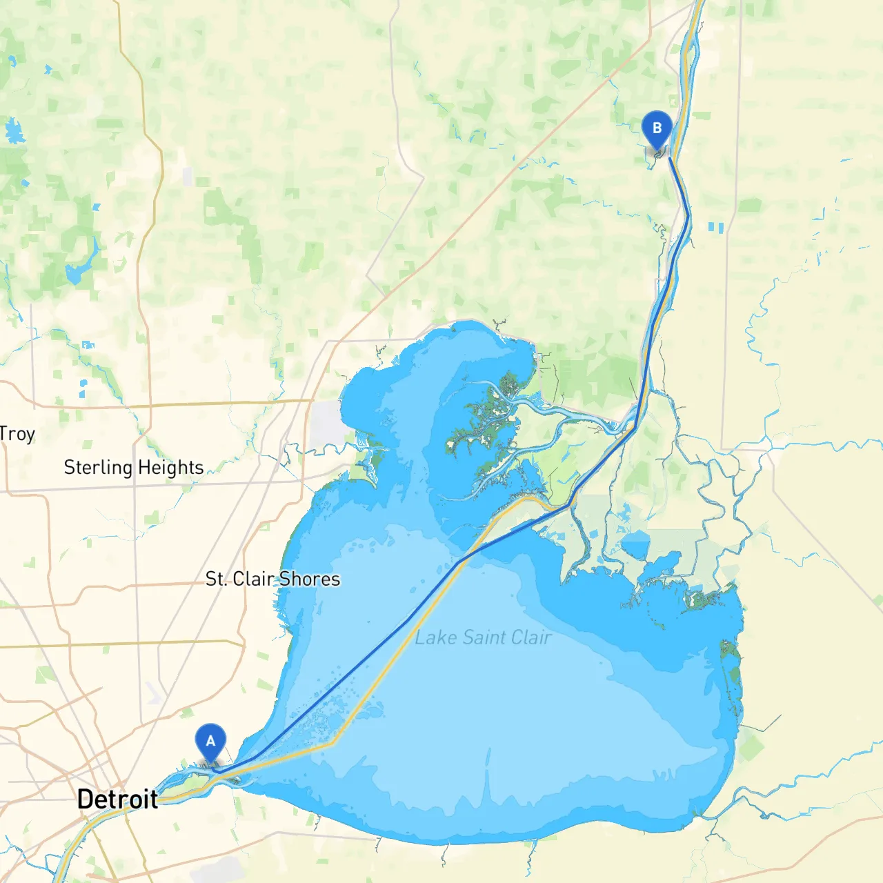Detroit to St. Clair