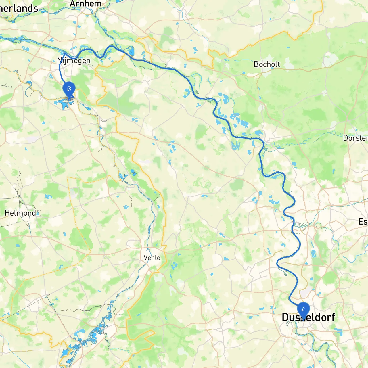 Düsseldorf to Katwijk