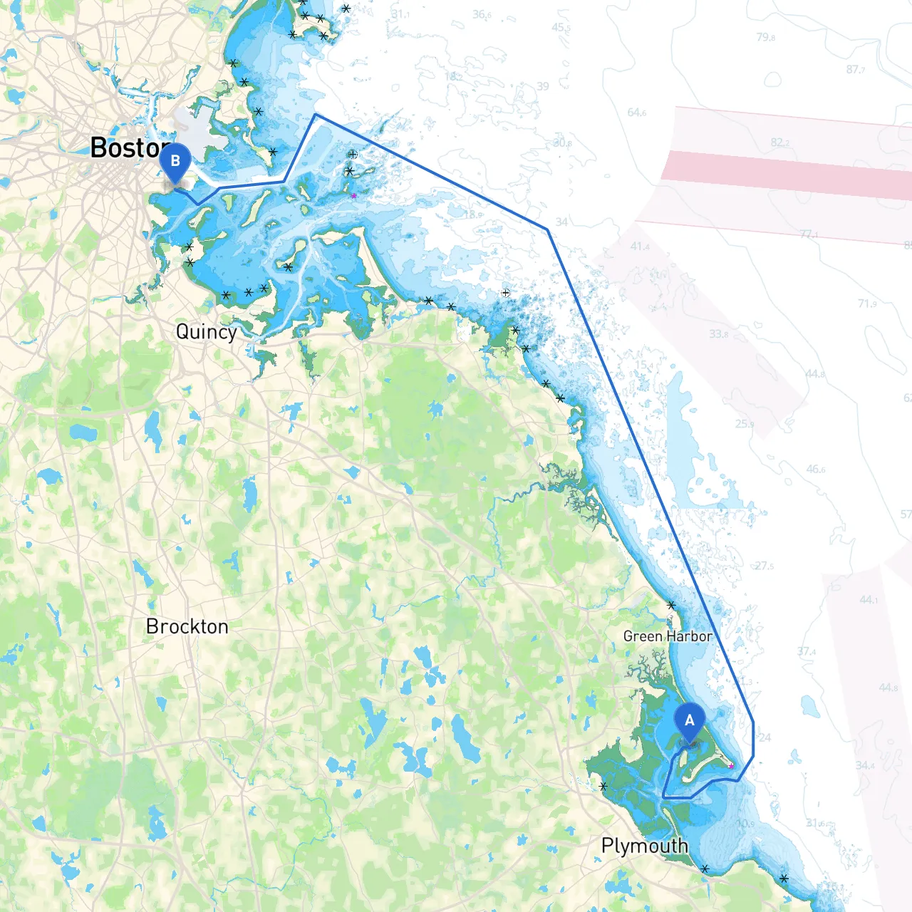 Duxbury to South Boston
