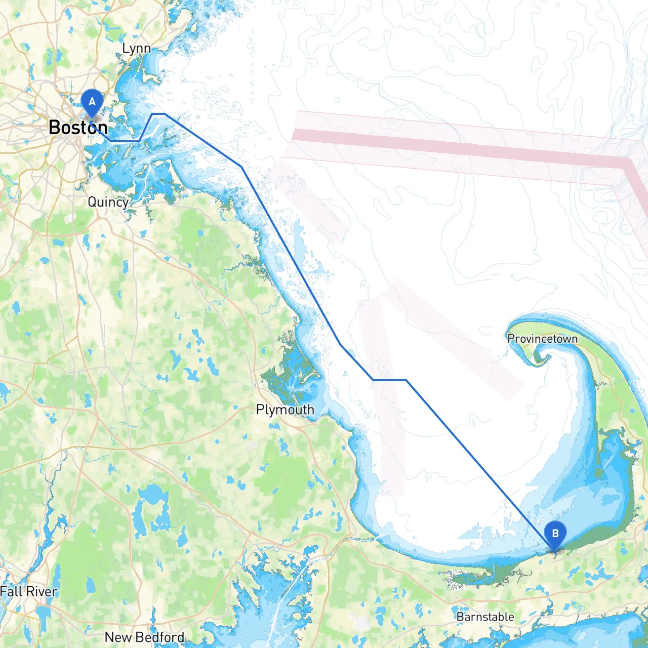 East Boston to East Dennis