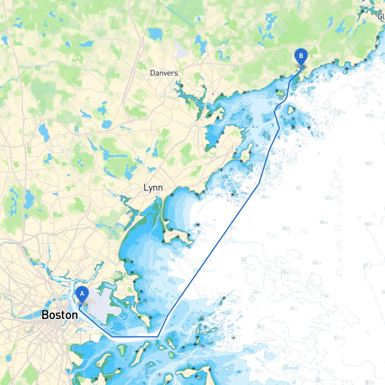 East Boston to Manchester