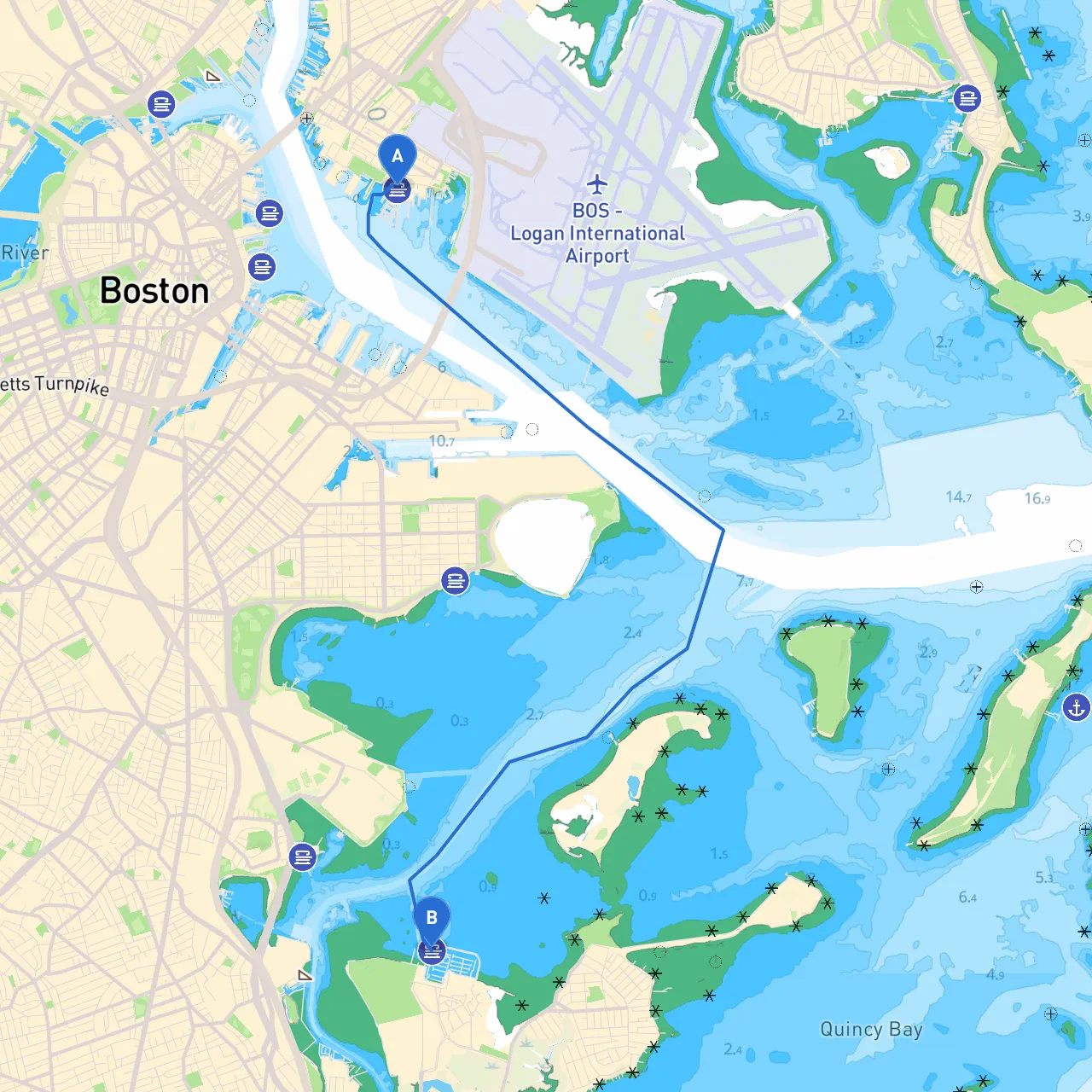 East Boston to North Quincy