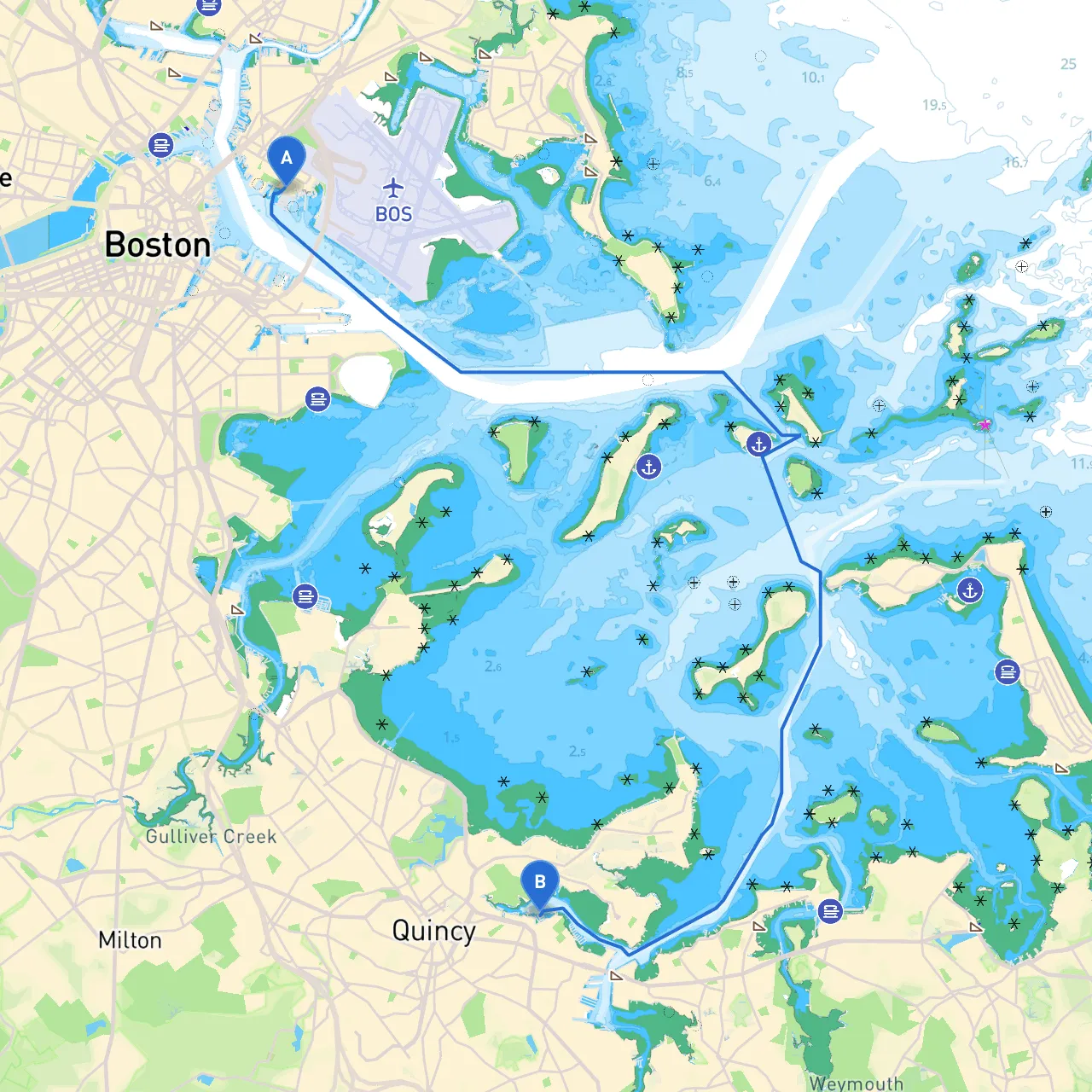 East Boston to Quincy