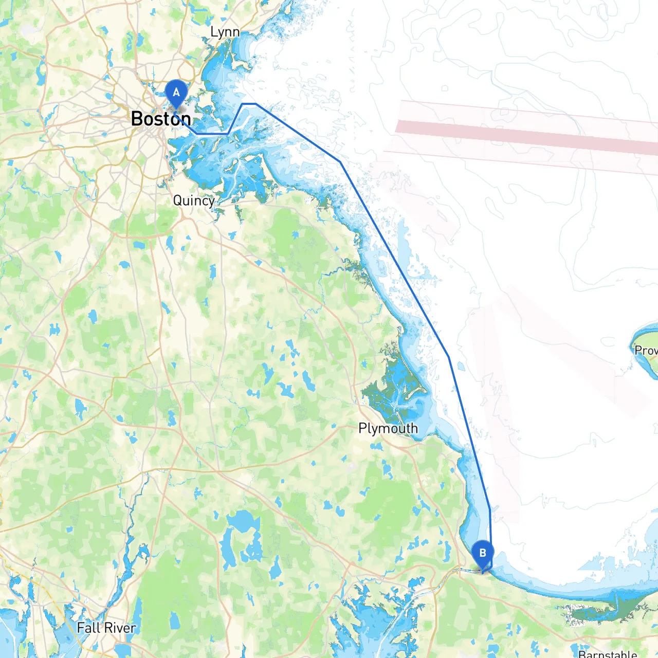 East Boston to Sandwich