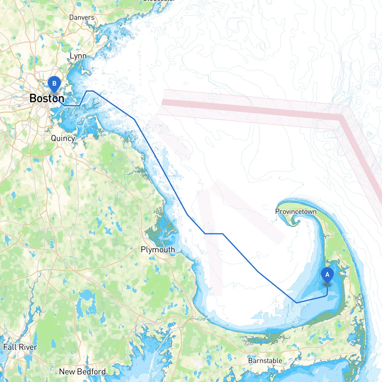 Eastham to East Boston