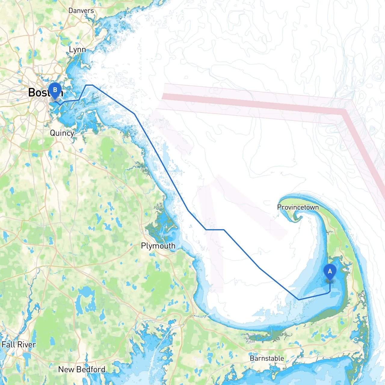 Eastham to South Boston