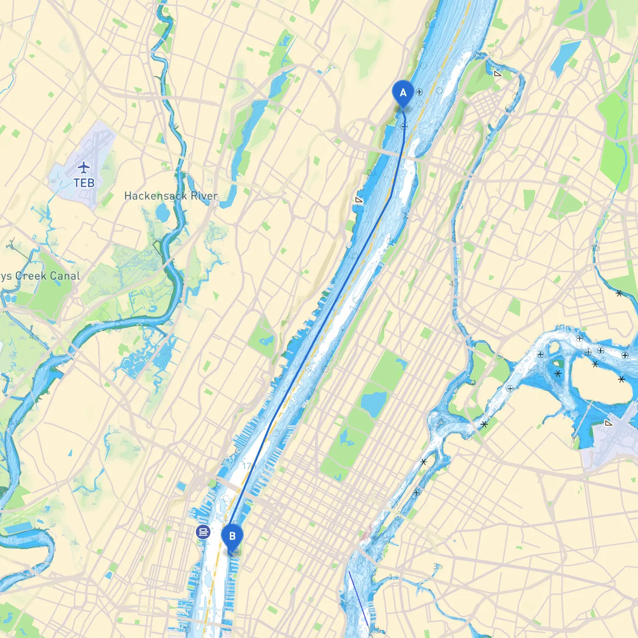 Englewood Cliffs to New York